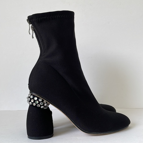Azalea Wang Studded Heel Sock Bootie 7.5 - Picture 5 of 10
